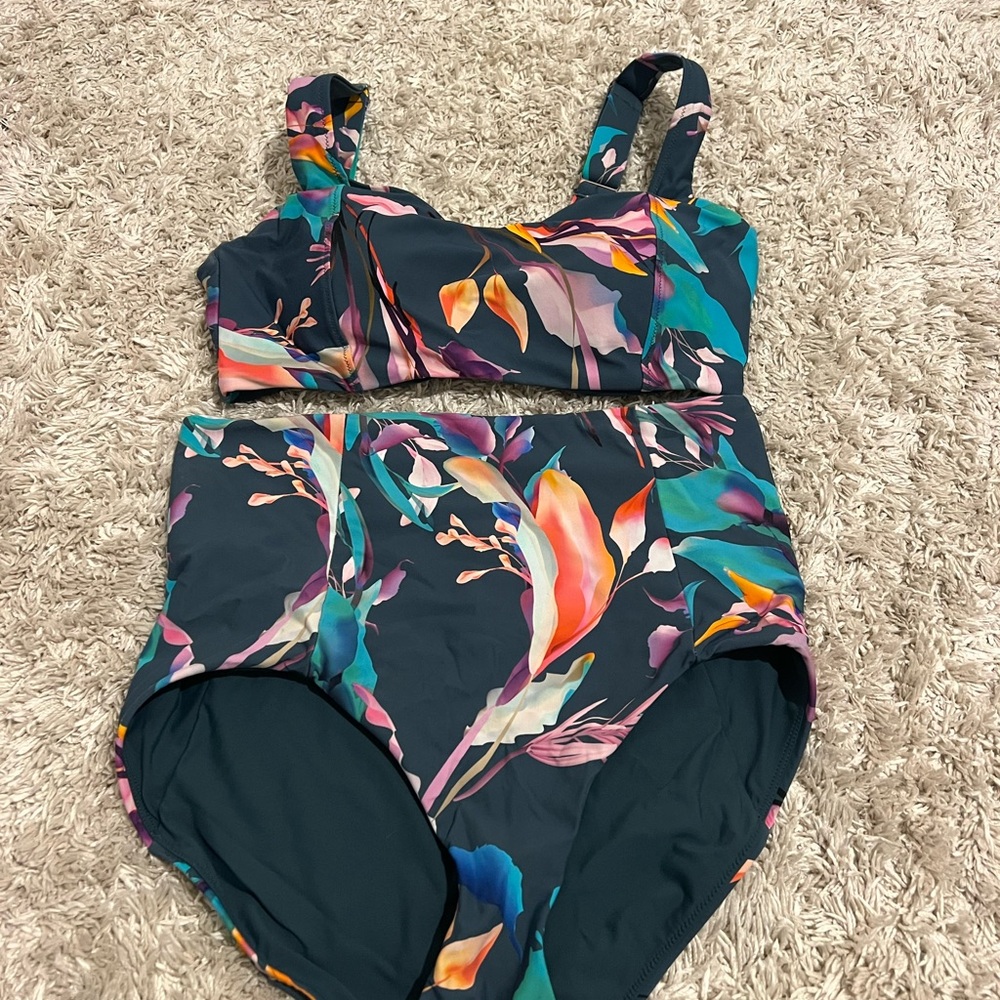 Calia Floral Two-Piece Swimsuit